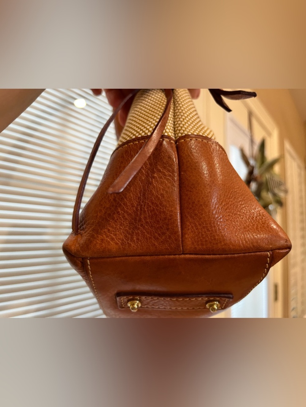Vintage Dooney & Bourke Canvas and Leather Tote Bag - Picture 6 of 13